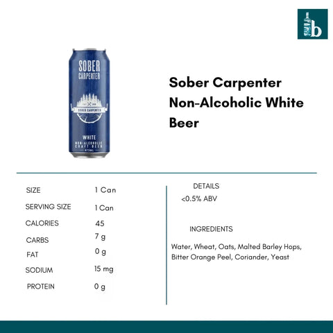 Sober Carpenter Non-Alcoholic White Beer - bardelia