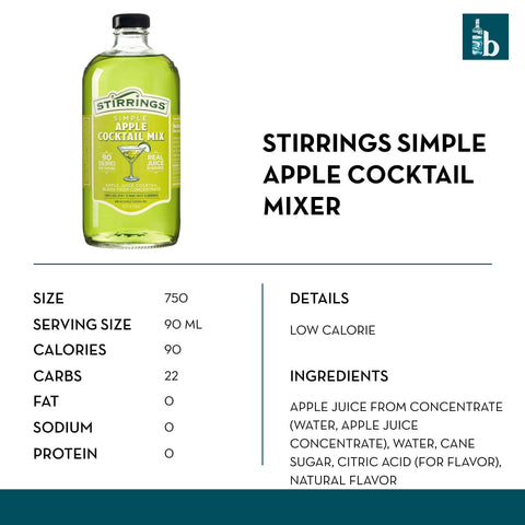 Stirrings Simple Apple Cocktail Mixer - bardelia