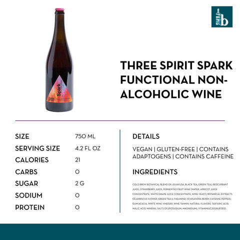Three Spirit Non-Alcoholic Blurred Vines Spark Wine - bardelia