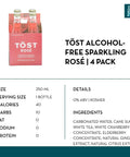 Töst Non-Alcoholic Sparkling Rosé (4 Pack) - bardelia