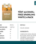 Töst Non-Alcoholic Sparkling White (4 Pack) - bardelia