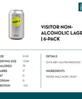 Visitor Non-Alcoholic Lager (6 pack) - bardelia