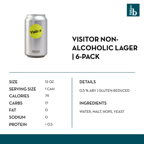 Visitor Non-Alcoholic Lager (6 pack) - bardelia