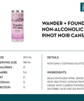 Wander + Found Non-Alcoholic Pinot Noir Cans - bardelia