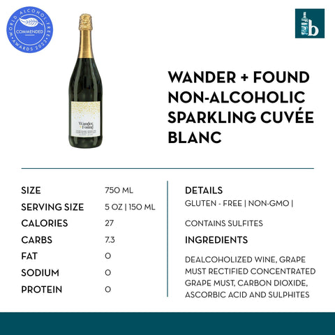 Wander + Found Non-Alcoholic Sparkling Cuvée Blanc - bardelia