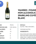 Wander + Found Non-Alcoholic Sparkling Cuvée Blanc - bardelia