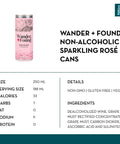 Wander + Found Non-Alcoholic Sparkling Rosé Cans - bardelia