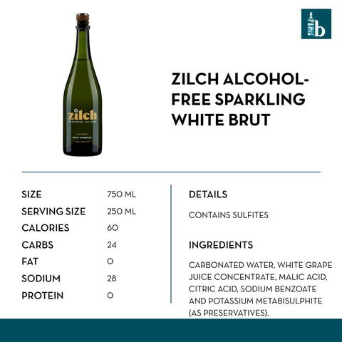 Zilch Alcohol-Free Sparkling White Brut - bardelia